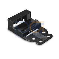 Mounting carrier, for 5-conductor terminal blocks, 221 Series - 4 mm, for screw mounting, black
