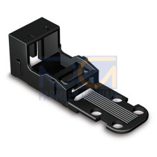 Mounting carrier, for 2-conductor terminal blocks, 221 Series - 4 mm&sup2;, black