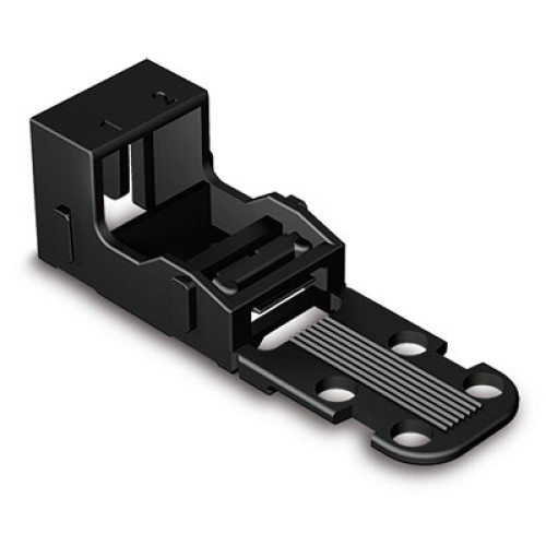 Mounting carrier, for 2-conductor terminal blocks, 221 Series - 4 mm&sup2;, black