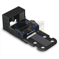 Mounting carrier, for 3-conductor terminal blocks, 221 Series - 4 mm&sup2;, black