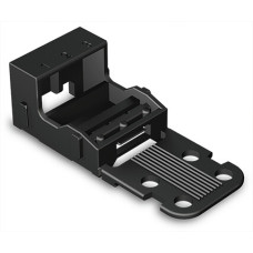 Mounting carrier, for 3-conductor terminal blocks, 221 Series - 4 mm, with snap-in mounting foot for