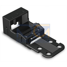 Mounting carrier, for 3-conductor terminal blocks, 221 Series - 4 mm, with snap-in mounting foot for