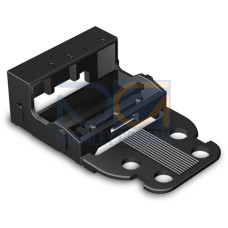 Mounting carrier, for 5-conductor terminal blocks, 221 Series - 4 mm&sup2;, black