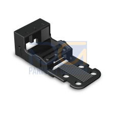 Mounting carrier, for 3-conductor terminal blocks, 221 Series - 4 mm, for screw mounting, black