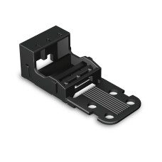 Mounting carrier, for 3-conductor terminal blocks, 221 Series - 4 mm, for screw mounting, black