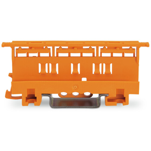 Mounting carrier, 221 Series - 6 mm&sup2;, for DIN-35 rail mounting/screw mounting, orange