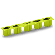 Protective Warning Marker, With High-Voltage Symbol, Black For 5 Terminal Blocks Yellow