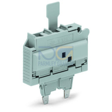 Fuse plug, with pull-tab, for glass cartridge fuse &frac14;" x 1&frac14;", gray