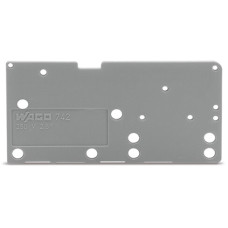 End plate, snap-fit type, 1.5 mm thick, gray