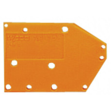 End plate, snap-fit type, 1.5 mm thick, orange