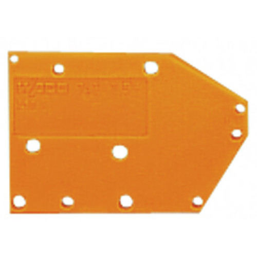 End plate, snap-fit type, 1.5 mm thick, orange