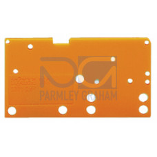 End plate, snap-fit type, 1.5 mm thick, orange