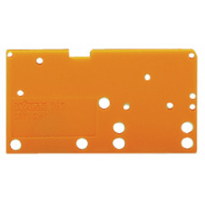 End plate, snap-fit type, 1.5 mm thick, orange
