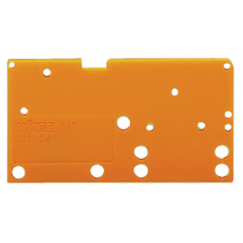 End plate, snap-fit type, 1.5 mm thick, orange