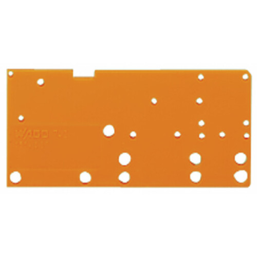 End plate, snap-fit type, 1.5 mm thick, orange