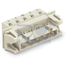 1-conductor male connector, CAGE CLAMP&reg;, 2.5 mm&sup2;, light gray