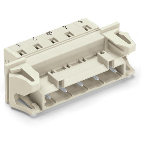 1-conductor male connector, CAGE CLAMP&reg;, 2.5 mm&sup2;, light gray