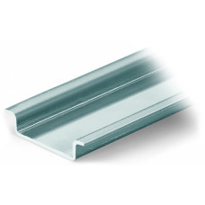 Steel carrier rail, 35 x 7.5 mm, 1 mm thick, silver-colored