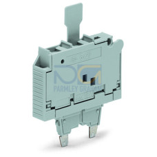 Fuse plug, with pull-tab, for 5 x 20 mm miniature metric fuse, gray