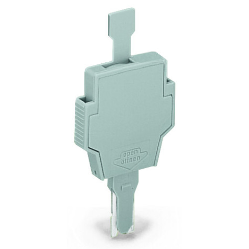 Fuse plug, with pull-tab, for miniature metric fuses 5 x 20 mm and 5 x 25 mm, gray