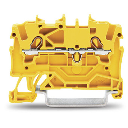 2-conductor through terminal block, 1.5 mm&sup2;, suitable for Ex e II applications, yellow