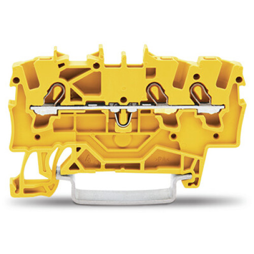 3-conductor through terminal block, 1.5 mm&sup2;, suitable for Ex e II applications, yellow