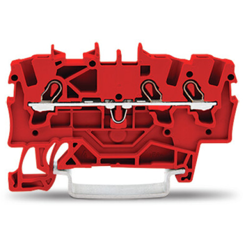 3-conductor through terminal block, 1.5 mm&sup2;, suitable for Ex e II applications, red