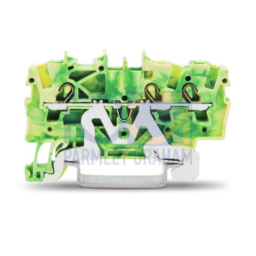 3-Conductor Ground Terminal Block, Suitable For Ex E Ii Applications Green-Yellow