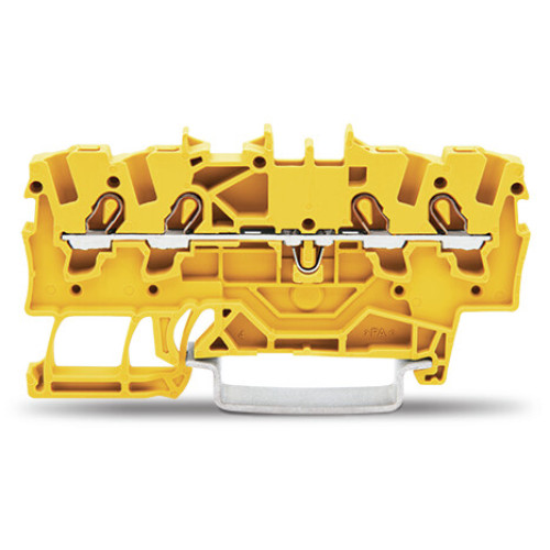 4-conductor through terminal block, 1.5 mm&sup2;, suitable for Ex e II applications, yellow