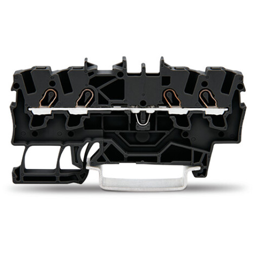 4-conductor through terminal block, 1.5 mm&sup2;, suitable for Ex e II applications, black