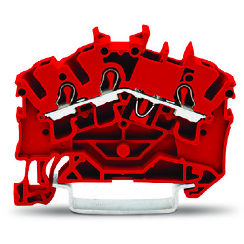 3-conductor through terminal block, 2.5 mm&sup2;, suitable for Ex e II applications, red