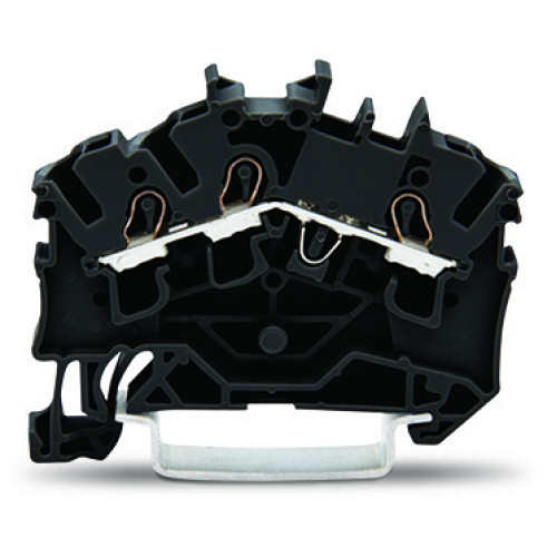 3-conductor through terminal block, 2.5 mm&sup2;, suitable for Ex e II applications, black