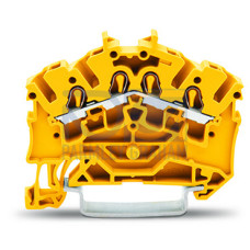 4-conductor through terminal block, 2.5 mm&sup2;, suitable for Ex e II applications, yellow