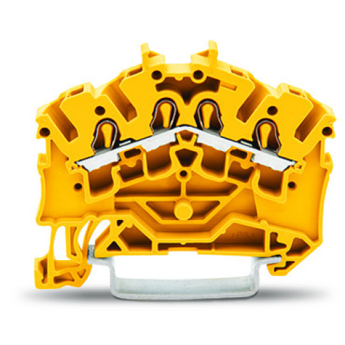 4-conductor through terminal block, 2.5 mm&sup2;, suitable for Ex e II applications, yellow