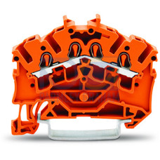 4-conductor through terminal block, 2.5 mm&sup2;, suitable for Ex e II applications, orange