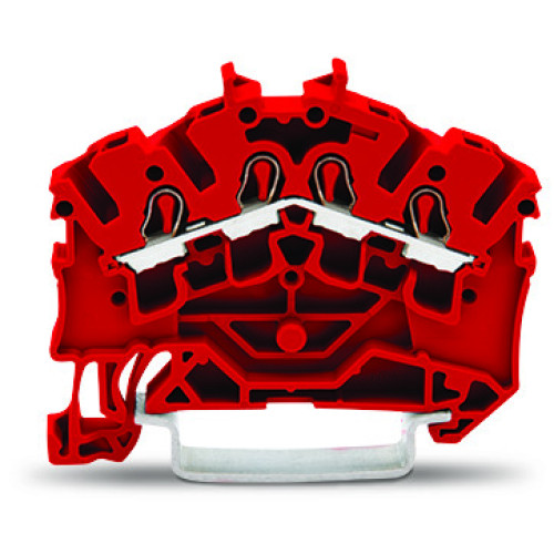 4-conductor through terminal block, 2.5 mm&sup2;, suitable for Ex e II applications, red