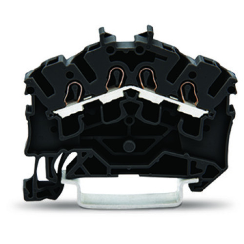 4-conductor through terminal block, 2.5 mm&sup2;, suitable for Ex e II applications, black