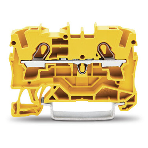 2-conductor through terminal block, 4 mm&sup2;, suitable for Ex e II applications, yellow