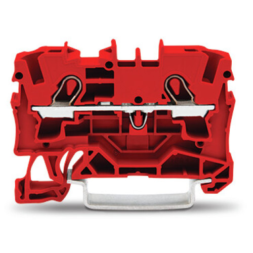 2-conductor through terminal block, 4 mm&sup2;, suitable for Ex e II applications, red