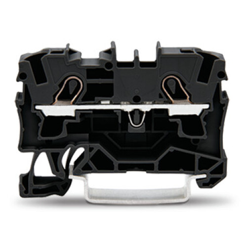 2-conductor through terminal block, 4 mm&sup2;, suitable for Ex e II applications, black