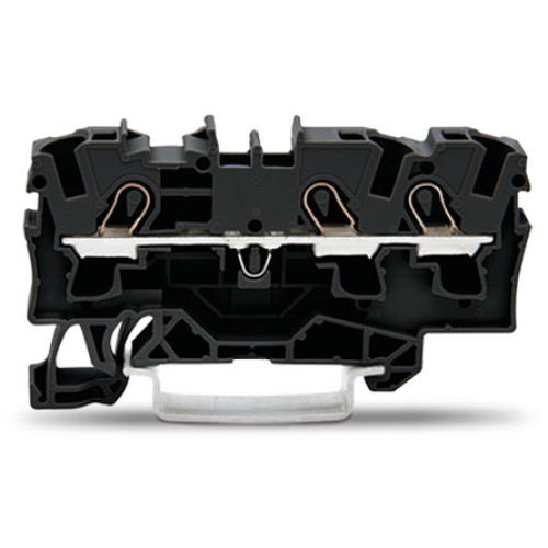 3-conductor through terminal block, 4 mm&sup2;, suitable for Ex e II applications, black