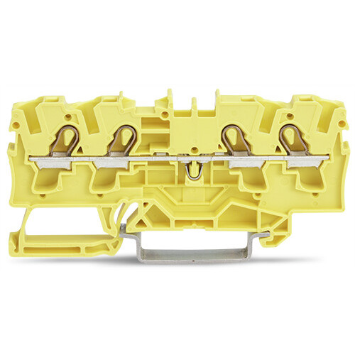 4-conductor through terminal block, 4 mm&sup2;, suitable for Ex e II applications, yellow