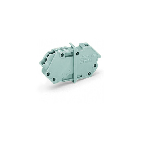 Modular, panel feedthrough end terminal block, Conductor/conductor connection, Plate thickness: 1  4 mm, gray