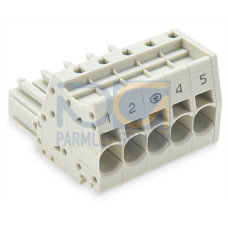 1-conductor female connector, Push-in CAGE CLAMP&reg;, 10 mm&sup2;, light gray