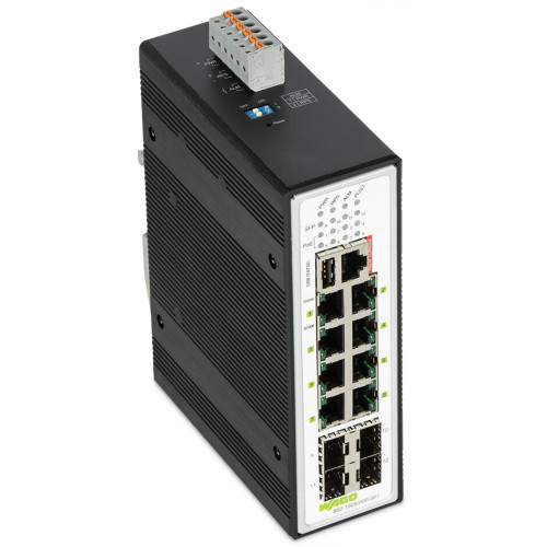 Industrial Managed Switch, 8 Ports 1000Base-T, 4-Slot 1000BASE-SX/LX