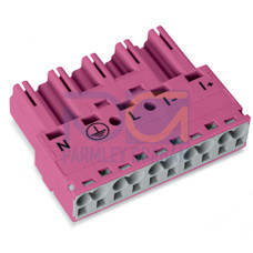 Plug, 5-pole, Cod. B, pink