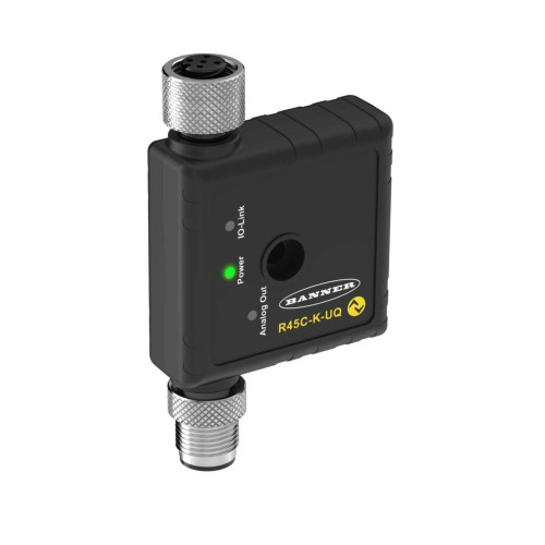 R45C Series Converter, IO-link to Analog Voltage Out, IO-Link Communications, 4-pin M12 Integral QD