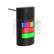 TLF100 Pro with Pro Editor, 3 Lighted Segments with Audible, Black Housing, 12-30 V dc, Environ. Rating: IP65, IP69K, Colors: Multicolor, 150 (6 in) 5-pin M12 PVC Pigtail QD