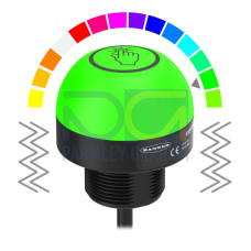 K50 Pro Touch Series: 3-Color RGB Touch Sensor with Vibration Feedback, 12-30 V dc, Polycarbonate, IP67 IP69K, Bimodal, NO, Momentary, Multicolor, 150 (6 in) 5-pin M12 PVC Pigtail QD