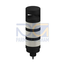TL70 Tower Light, Black Housing: 3-Color Audible Indicator, Voltage: 12-30 V dc, Environmental Rating: IP65, Input: Bimodal, Colors: Green Yellow Red, 8-pin M12 Integral QD